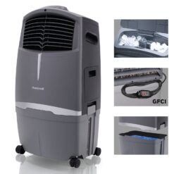 Honeywell 830-CFM 3-Speed Indoor/Outdoor Portable Evaporative Cooler for 505-sq ft (Motor Included)