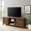 Woven Paths Farmhouse Barn Door TV Stand for TVs up to 80", Reclaimed Barnwood