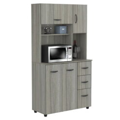 Inval Laminate Kitchen Microwave Storage Cabinet 35