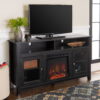 Woven Paths Highboy 2 Door Electric Fireplace TV Stand for TVs up to 65", Black