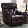 Serta Small Space Rocker Recliner, Chocolate Brown Faux Leather Upholstery