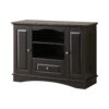 Walker Edison Traditional Tall 42 in. Black TV Stand 48 in. with Doors