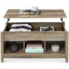 Best Choice Products Lift Top Coffee Table, Multifunctional Accent Furniture w/ Hidden Storage - Gray Oak