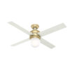 Hunter 5932 Hepburn 52" 4 Blade Reverse Airflow Ceiling Fan - Brass