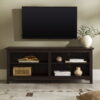 Manor Park Farmhouse TV Stand for TV's up to 64" Flat Screen, Storage Cabinet Doors and Shelves, Entertainment Center, 58 Inch, Reclaimed Barnwood