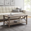 Desert Fields Magnolia Metal X Coffee Table, Gray Wash