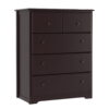 Homfa Retro Dressers for Bedroom, Modern Horizontal Dresser of 5 Drawers, 29'' W Dresser Chest of Drawers for Kids