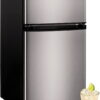Upstreman 3.2 Cu.ft Mini Fridge with Freezer, Double Door Mini Refrigerator