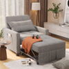 Aiho Sofa Beds Chair 3 in 1, Convertible Chair Single Bed, Grey