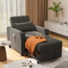 Aiho Sofa Beds Chair 3 in 1, Convertible Chair Single Bed,Dark Grey