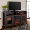 Woven Paths Highboy 2 Door Electric Fireplace TV Stand for TVs up to 65", Espresso