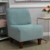 Mainstays Amanda Armless Accent Chair, Carribean Blue