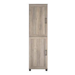 RealRooms Tindall 2 Door Kitchen Pantry Cabinet, Gray Oak