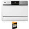Whynter CDW-6831WES Energy Star Countertop Portable Dishwasher, White Bundle with 2 YR CPS Enhanced Protection Pack