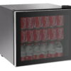 RCA 70-Can or 17-Bottle Adjustable Beverage Center  Refrigerator with Silver Trim RMIS104, Black
