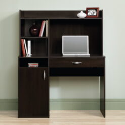 Sauder Beginnings Desk with Drawer and Hutch, Cinnamon Cherry