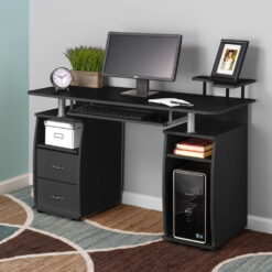 Zimtown Computer Desk Work Study Station Office Home Raised Monitor&Printer Shelf Furniture