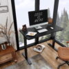 FLEXISPOT 48" x 30" Home Office Electric Height Adjustable Standing Desk Black Computer Desk