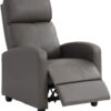 FDW Faux Leather Recliner, Gray