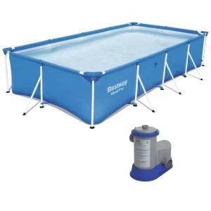 Bestway 13ftx7ftx32in Rectangular Frame Above Ground Swimming Pool & Pump