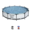 Bestway 56061US 12-Foot by 30-inch Steel Pro Round Frame Swimming Pool Set