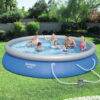 Bestway Fast Set- Round Above Ground Pool Set, 15 ft x 33 in