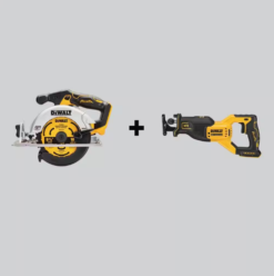 DEWALT 20V MAX Cordless Brushless 6-1/2 in. Circular Saw and 20V MAX XR Cordless Brushless Reciprocating Saw (Tools-Only)