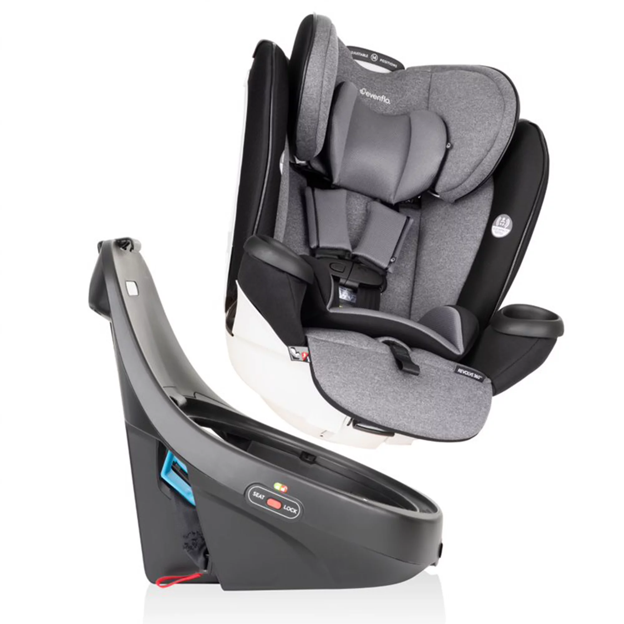 Evenflo Gold Revolve360 All in 1 Convertible Baby Car Seat, Moonstone Gray4