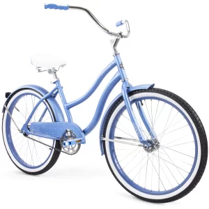 Huffy 24 Cranbrook Girls' Cruiser Bike with Perfect Fit Frame, Periwinkle Blue