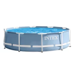 Intex 12 Feet x 30 Inches Prism Frame Above Ground Pool with 530 GPH Filter Pump
