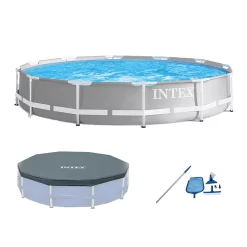 Intex 26711EH 12ft x 30in Prism Above Ground Pool Set w/ Cover & Maintenance Kit