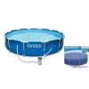 Intex Metal Frame 10' x 30" Outdoor Swimming Pool with Filter Pump & Cover