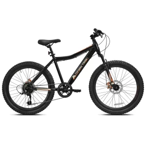 Ozark Trail 24 in. Youth Glide Aluminum Mountain Bicycle, 8 Speeds, Front Suspension, Black