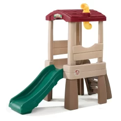 Step2 Lookout Treehouse Outdoor Plastic Toddler Climber and Kids Playset