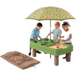 Step2 Naturally Playful Sandbox Kids Water Table Cover and Umbrella