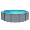 Summer Waves 14 ft Round Elite Frame Above Ground Pool, Cool Gray, Ages 6 and Up, Unisex