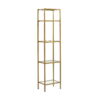 Crosley Furniture 12"W x 18"D x 73"H 4-Shelf Freestanding Shelves, Gold