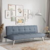 Serta Chelsea Modern Futon, Light Gray Fabric