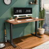 FLEXISPOT 55" x 28" Home Office Electric Height Adjustable Standing Desk Black Frame and Mahogany Top