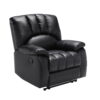 Mainstays Small Space Recliner with Pocketed Comfort Coils, Upholstered, Black Faux Leather