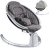Hot Mom Electric Baby Bouncer, Bluetooth Baby Rocker with Intelligence Timing, Adjustable Seat for 0-12 Months, Dark Grey