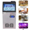 Zokop Commercial Ice Maker Machine 11-18 Minutes Quick Ice Making Cycle 150 lbs, 24h Storing Ice 24 lbs