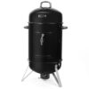 Barton 95545-H1 18 in. Portable Vertical Round Charcoal Smoker with Built-In Thermometer