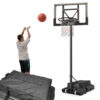 Everest  44" Portable Basketball Hoop Goal 4.8 - 10 Ft. Height Adjustable with Weight Bag for Outdoor Indoor Court