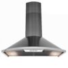 AKDY RH0486 30 in. 343 CFM Convertible Wall Mount Range Hood with Push Button and LED Lights in Black Stainless Steel