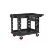 Suncast Commercial PUCHD2645 Heavy-Duty 26.5 in. 2-Shelf Utility Cart in Black