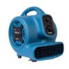 XPOWER P-230AT-Blue 925 CFM 3-Speed Multi-Purpose Mini Mighty Air Mover Utility Blower Fan with Power Outlets and Timer in Blue