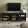 Woven Paths Open Storage TV Stand for TVs up to 80", Charcoal