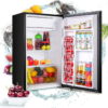 U-MAX 3.2CU FT Single Door Fridge 110V-91L Portable Reversible Refrigerator