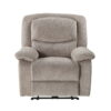 Serta Push-Button Power Recliner with Deep Body Cushions, Upholstered, Beige Fabric